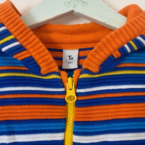 Tu Kids | Orange, Blue & White Striped Hoodie | 3-4 years | Graduate Designer - Picture 2 of 10
